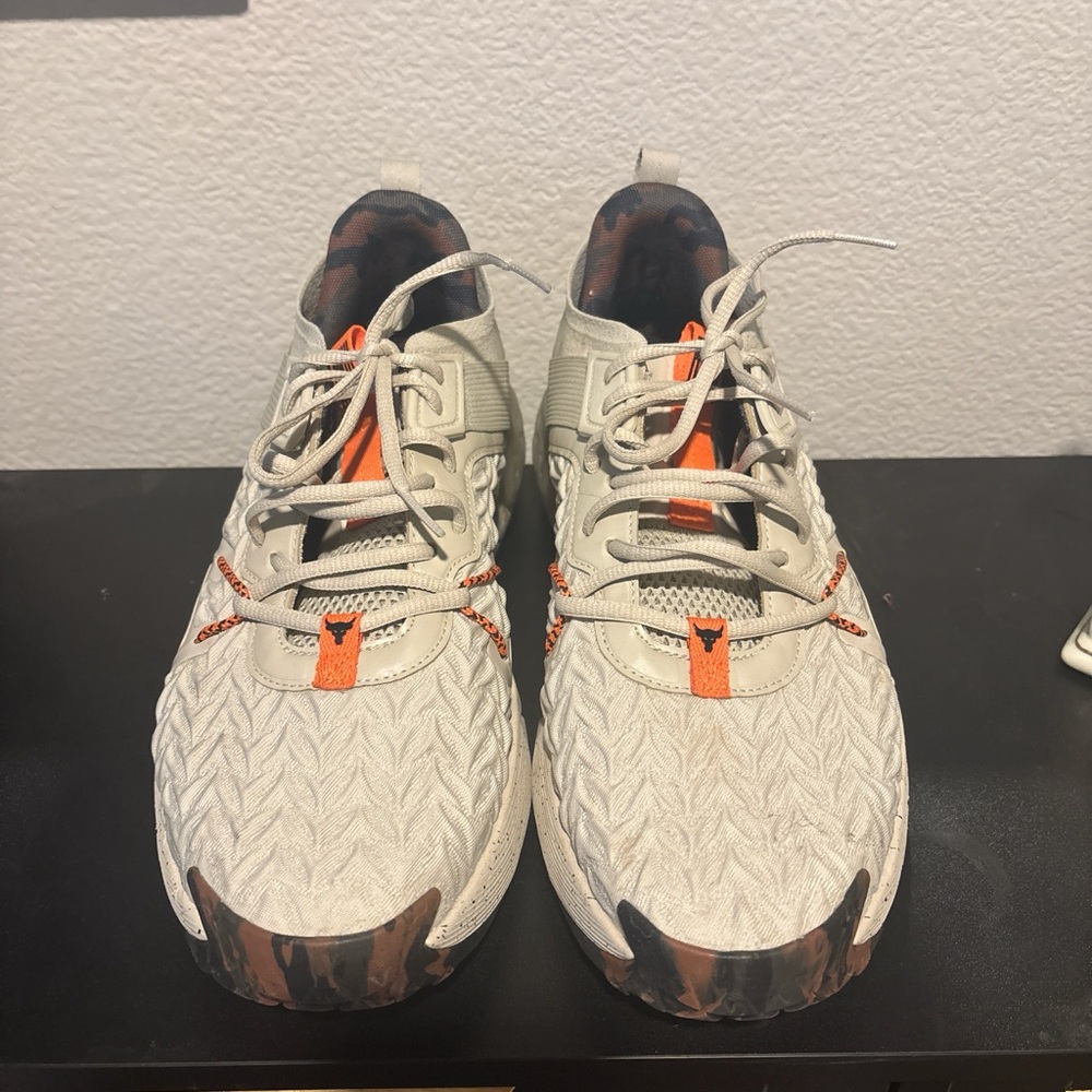 Under Armour Tan and Orange Athletic Shoes